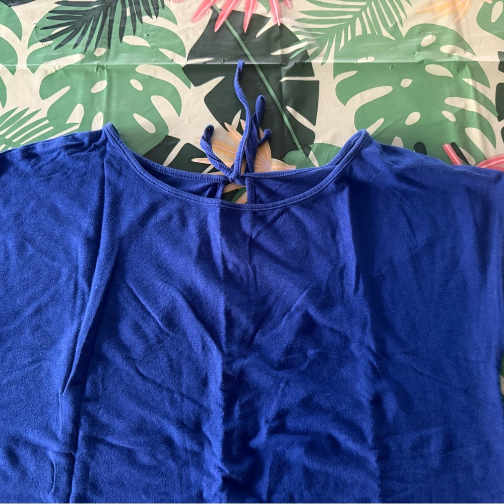 Liz Claiborne 2 Sets of Tops Capris Floral Coral Blue Pajamas size Small S - Picture 15 of 16
